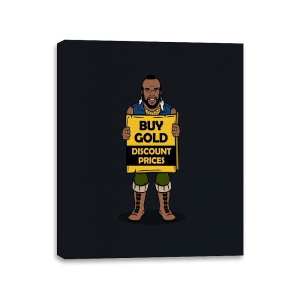 Buy Gold - Canvas Wraps Canvas Wraps RIPT Apparel 11x14 / Black