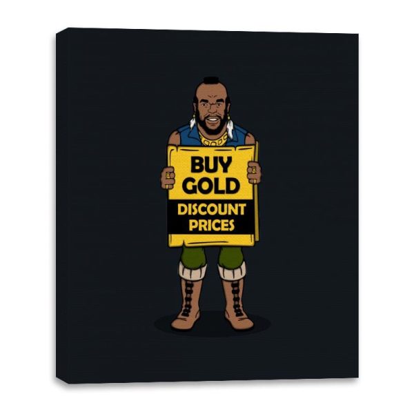 Buy Gold - Canvas Wraps Canvas Wraps RIPT Apparel 16x20 / Black