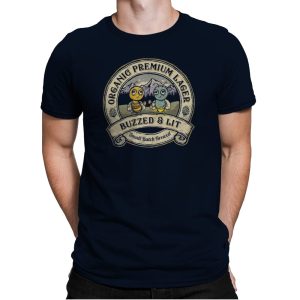 Buzzed and Lit Lager - Mens Premium T-Shirts RIPT Apparel Small / Midnight Navy