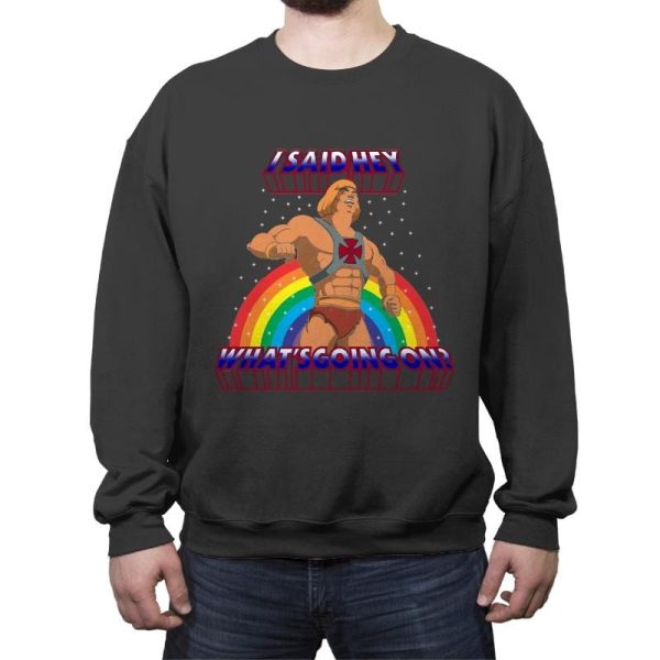 By the power of HEY - Crew Neck Sweatshirt Crew Neck Sweatshirt RIPT Apparel