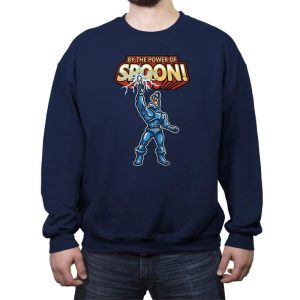 By The Power of Spoon! Exclusive - 90s Kid - Crew Neck Sweatshirt Crew Neck Sweatshirt RIPT Apparel