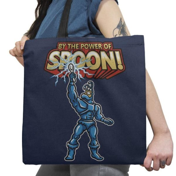 By The Power of Spoon! Exclusive - 90s Kid - Tote Bag Tote Bag Gooten 18x18 / Navy