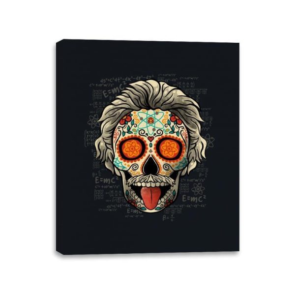 Calavera Einstein - Canvas Wraps Canvas Wraps RIPT Apparel 11x14 / Black