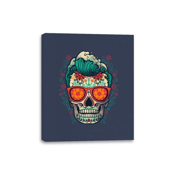 Calavera Summer Surfer - Canvas Wraps Canvas Wraps RIPT Apparel 8x10 / Navy