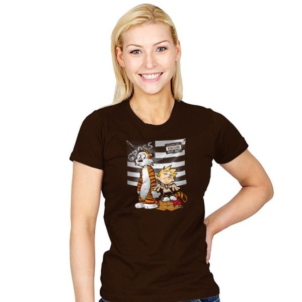 Calvonia Exclusive - Womens T-Shirts RIPT Apparel Small / Brown
