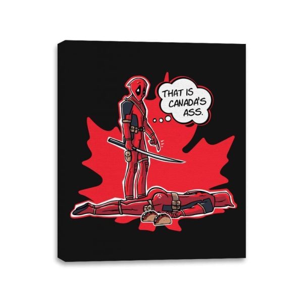 Canada's Ass - Canvas Wraps Canvas Wraps RIPT Apparel 11x14 / Black