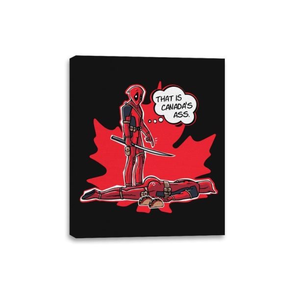 Canada's Ass - Canvas Wraps Canvas Wraps RIPT Apparel 8x10 / Black