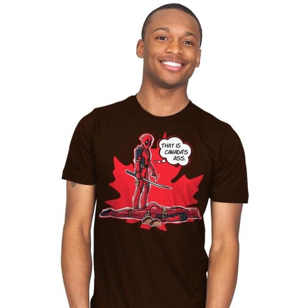 Canada's Ass - Mens T-Shirts RIPT Apparel Small / Brown