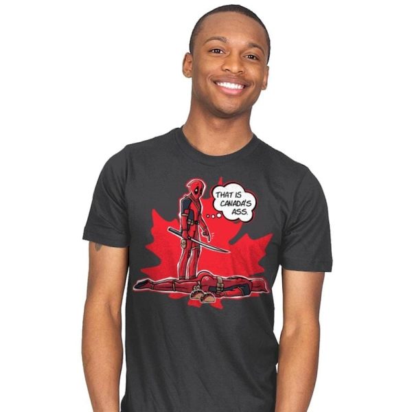 Canada's Ass - Mens T-Shirts RIPT Apparel Small / Charcoal