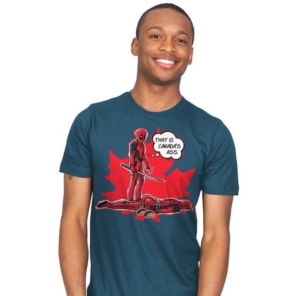 Canada's Ass - Mens T-Shirts RIPT Apparel Small / Indigo
