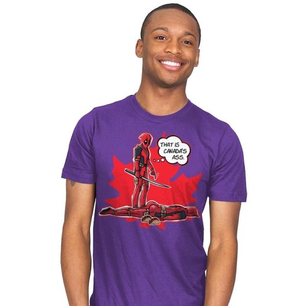 Canada's Ass - Mens T-Shirts RIPT Apparel Small / Purple