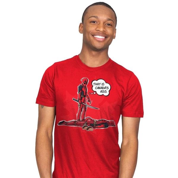 Canada's Ass - Mens T-Shirts RIPT Apparel Small / Red