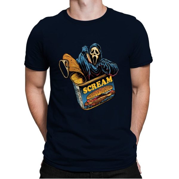 Canned Ghost - Mens Premium T-Shirts RIPT Apparel Small / Midnight Navy