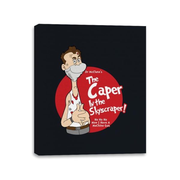 Caper in the Skyscraper - Canvas Wraps Canvas Wraps RIPT Apparel 11x14 / Black