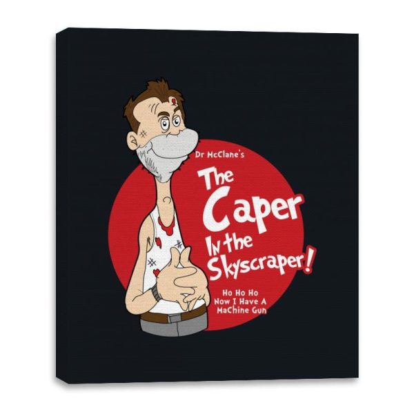 Caper in the Skyscraper - Canvas Wraps Canvas Wraps RIPT Apparel 16x20 / Black