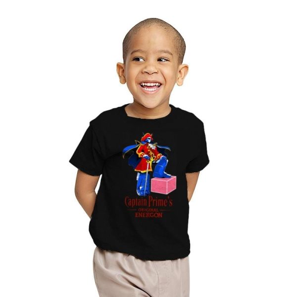 Captain P.'s Original Energon Exclusive - Shirtformers - Youth T-Shirts RIPT Apparel X-small / Black