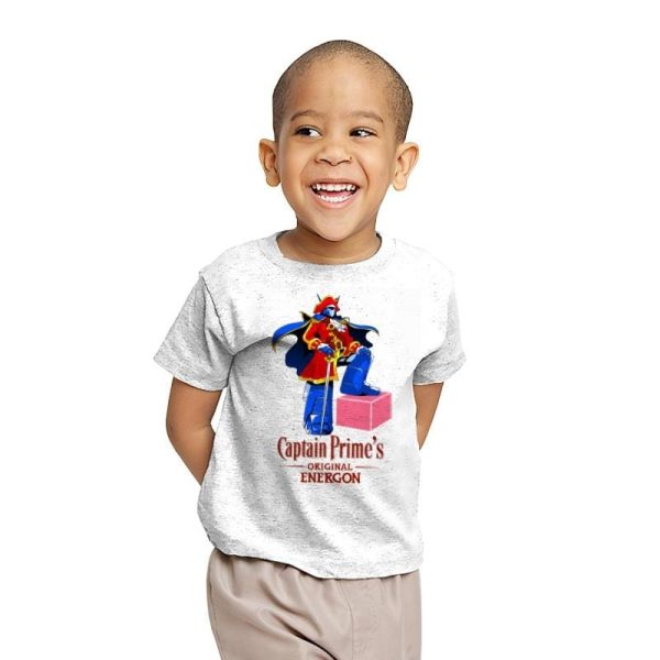 Captain P.'s Original Energon Exclusive - Shirtformers - Youth T-Shirts RIPT Apparel X-small / White