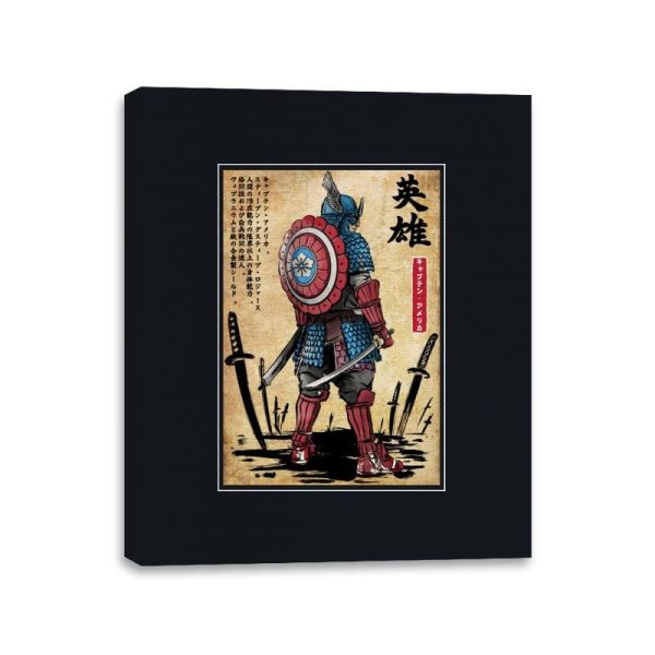 Captain Samurai - Canvas Wraps Canvas Wraps RIPT Apparel 11x14 / Black