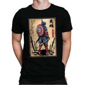 Captain Samurai - Mens Premium T-Shirts RIPT Apparel Small / Black