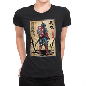 Captain Samurai - Womens Premium T-Shirts RIPT Apparel Small / Black