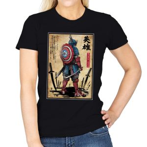 Captain Samurai - Womens T-Shirts RIPT Apparel Small / Black