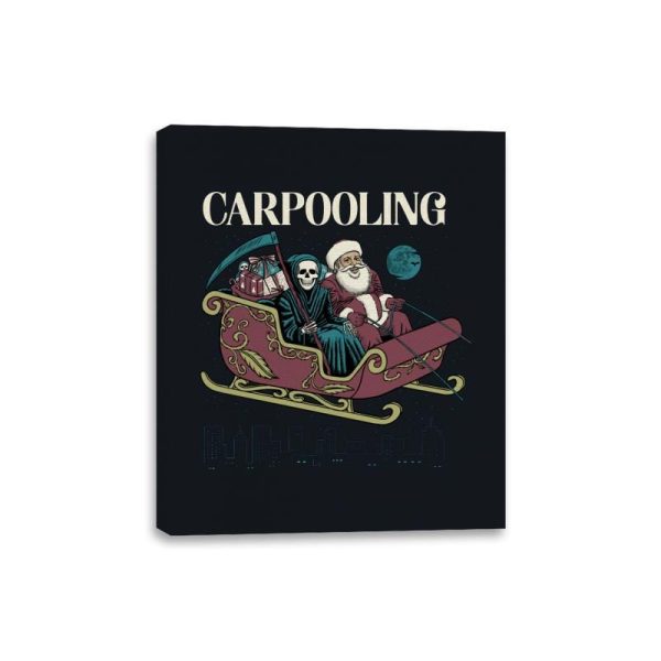 Carpooling - Canvas Wraps Canvas Wraps RIPT Apparel 8x10 / Black