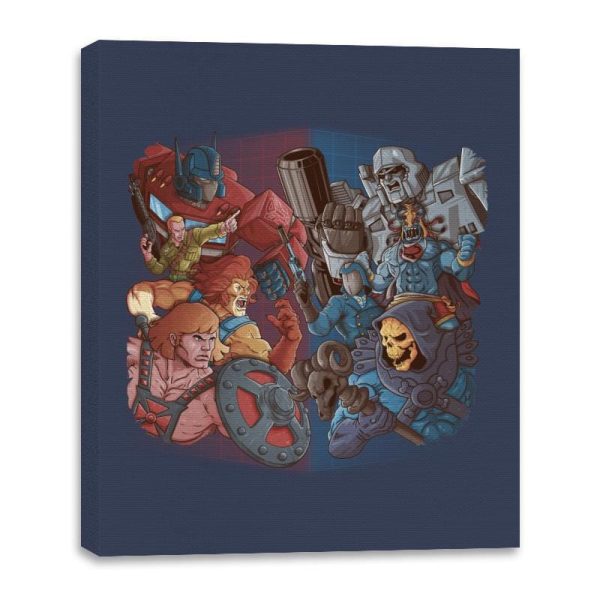 Cartoon Clash! - Canvas Wraps Canvas Wraps RIPT Apparel 16x20 / Navy
