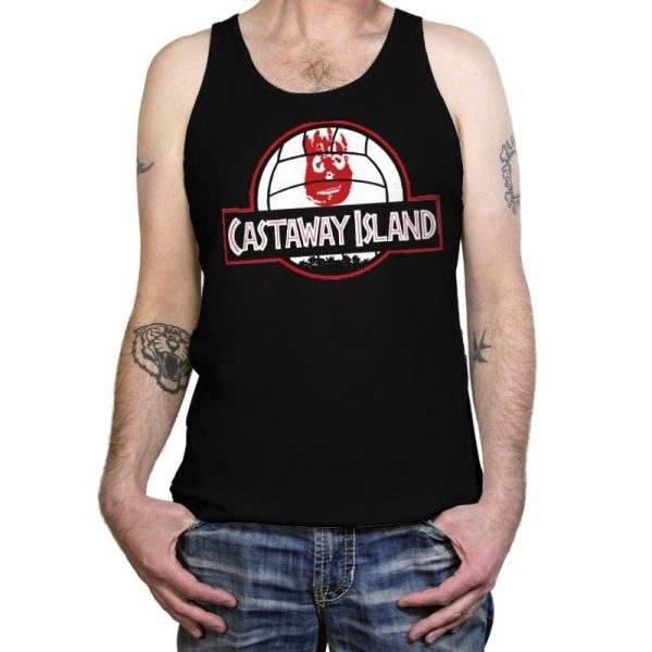 Cast Away Island - Tanktop Tanktop RIPT Apparel X-Small / Black