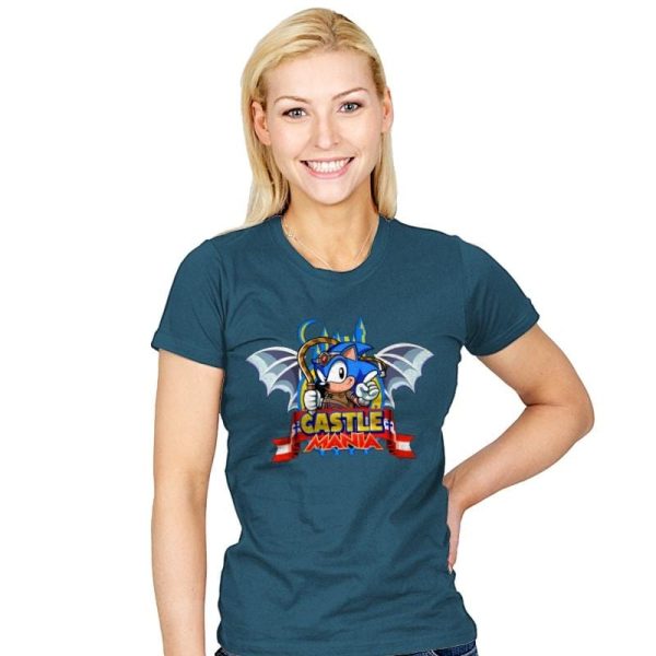 Castle Mania - Womens T-Shirts RIPT Apparel Small / Indigo