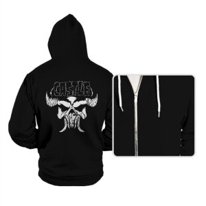 Castle Skull - Hoodies Hoodies RIPT Apparel Small / Black