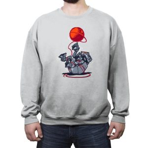 Cat-At Loves Yarn - 80s Blaarg - Crew Neck Sweatshirt Crew Neck Sweatshirt RIPT Apparel