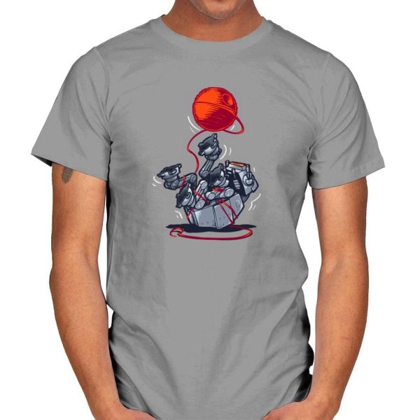 Cat-At Loves Yarn - 80s Blaarg - Mens T-Shirts RIPT Apparel Small / Sport Grey