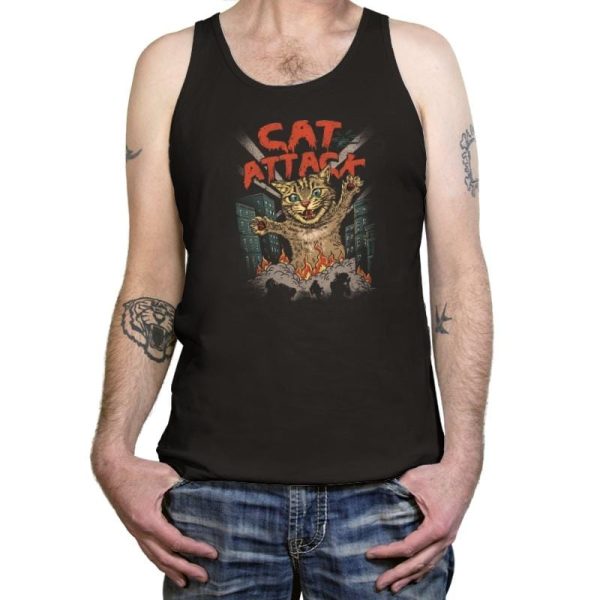 Cat Attack - Tanktop Tanktop RIPT Apparel