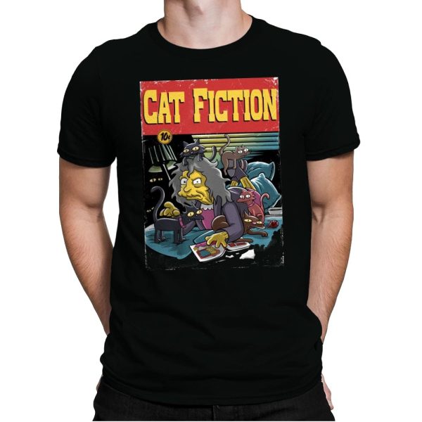 Cat Fiction - Mens Premium T-Shirts RIPT Apparel Small / Black