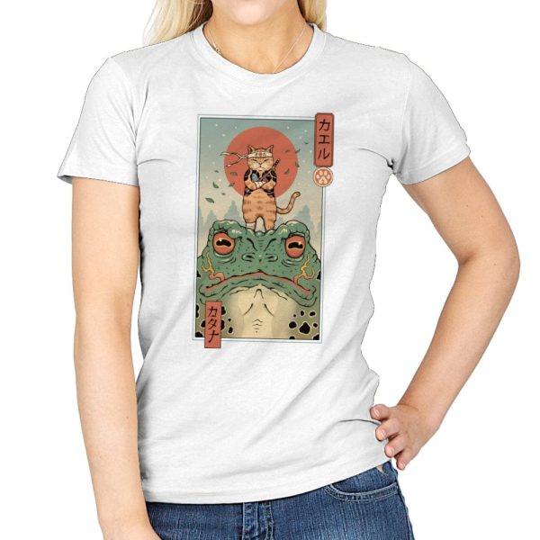 Catana and the Big Frog - Womens T-Shirts RIPT Apparel Small / White