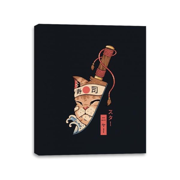 Catana Blade Meowster - Canvas Wraps Canvas Wraps RIPT Apparel 11x14 / Black