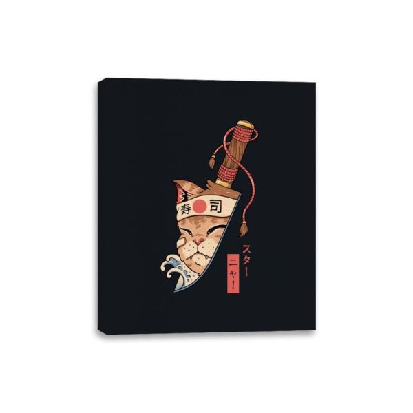 Catana Blade Meowster - Canvas Wraps Canvas Wraps RIPT Apparel 8x10 / Black