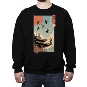 Catana Fight in Edo - Crew Neck Sweatshirt Crew Neck Sweatshirt RIPT Apparel Small / Black