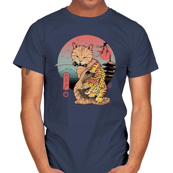 Catana in Edo - Mens T-Shirts RIPT Apparel Small / Navy