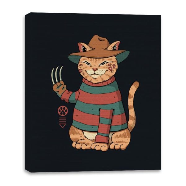 Catana on Elm Street - Canvas Wraps Canvas Wraps RIPT Apparel 16x20 / Black