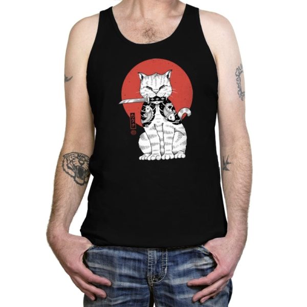 Catana on Red Sun - Tanktop Tanktop RIPT Apparel X-Small / Black