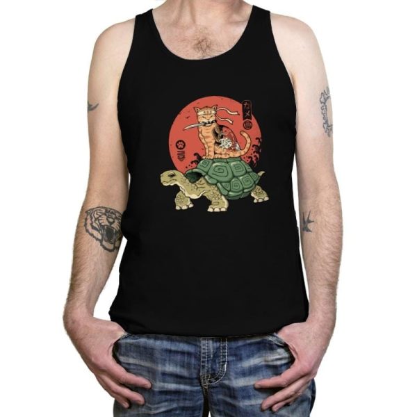 Catana on Turtle - Tanktop Tanktop RIPT Apparel X-Small / Black