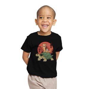 Catana on Turtle - Youth T-Shirts RIPT Apparel X-small / Black