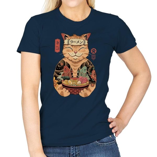 Catana Ramen - Womens T-Shirts RIPT Apparel Small / Navy