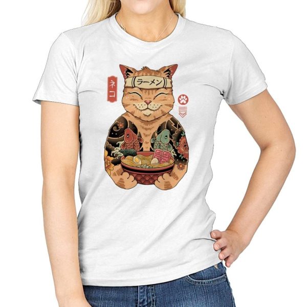 Catana Ramen - Womens T-Shirts RIPT Apparel Small / White