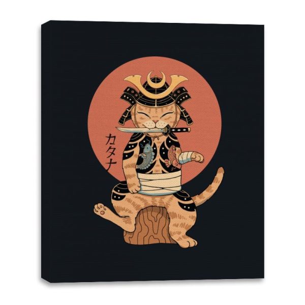 Catana Samurai - Canvas Wraps Canvas Wraps RIPT Apparel 16x20 / Black