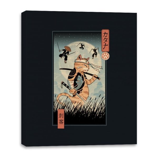 Catana the Last Fight Ukiyo-e - Canvas Wraps Canvas Wraps RIPT Apparel 16x20 / Black