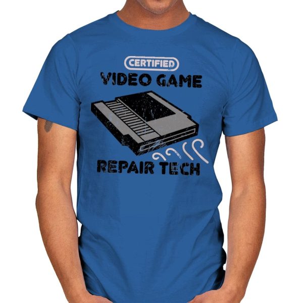 Certified Video Game Repair Tech - Mens T-Shirts RIPT Apparel Small / Royal