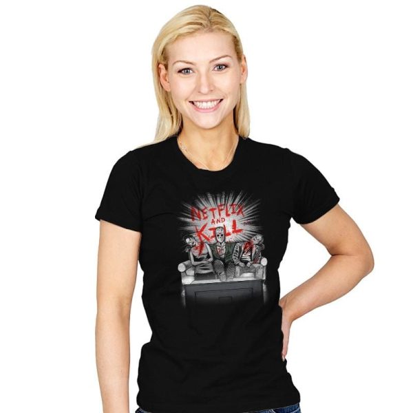'Flix and Kill Exclusive - Womens T-Shirts RIPT Apparel Small / Black