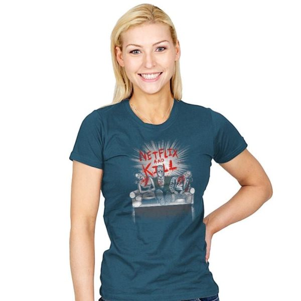 'Flix and Kill Exclusive - Womens T-Shirts RIPT Apparel Small / Indigo